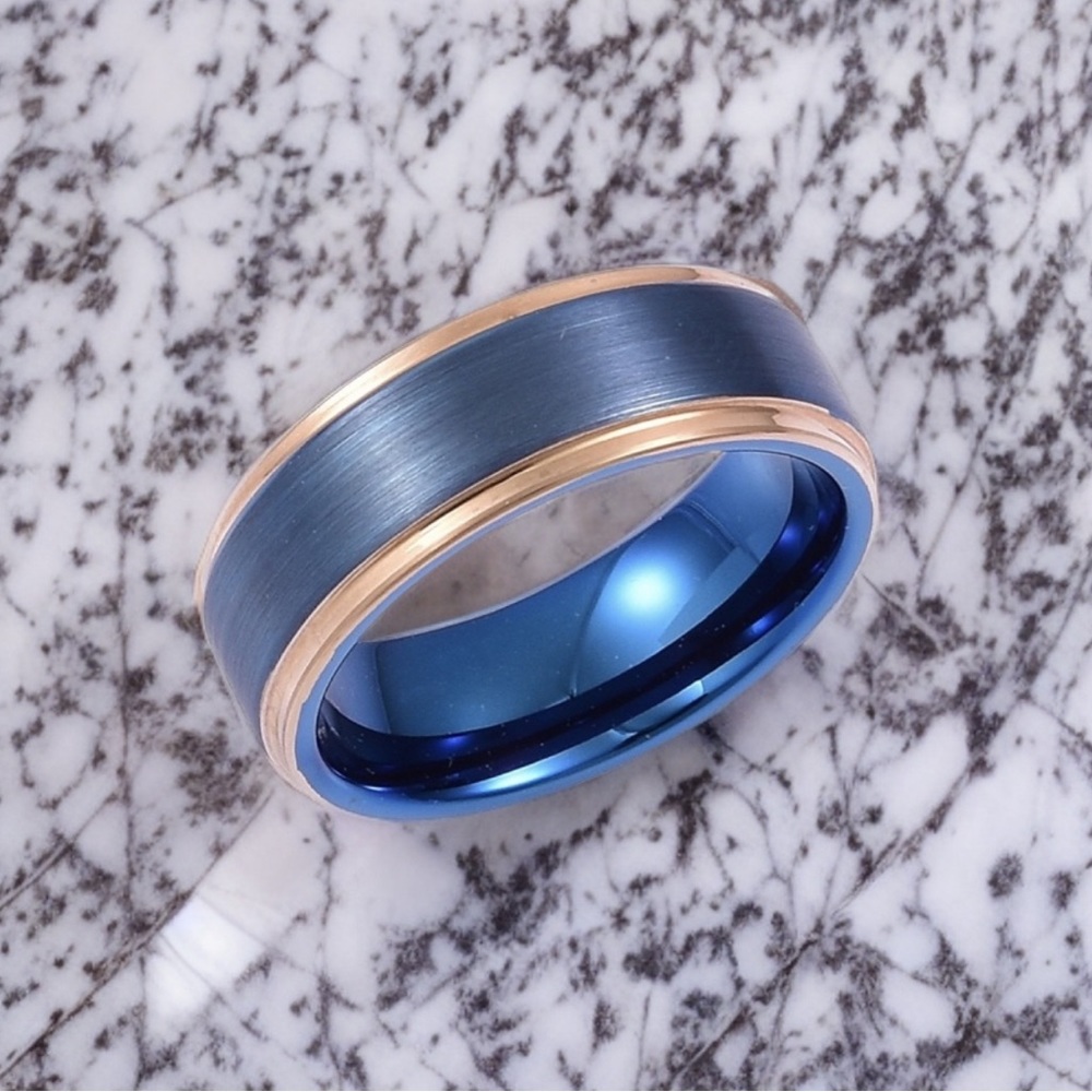 Dualtone Tungsten Carbide Men's Band Ring - Picture 3 of 7